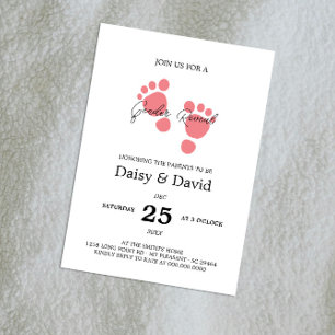 Invitación a revelar el género de los pies de las