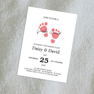 Invitación a revelar el género de los pies de las