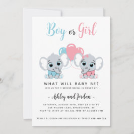 Invitación a revelar el género del niño pequeño