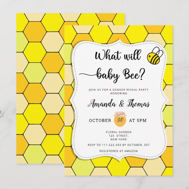 Invitación a revelar género (Anverso / Reverso)