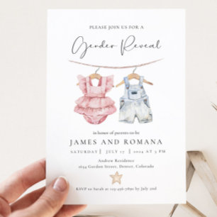Invitación a revelar género Boho, género modificab