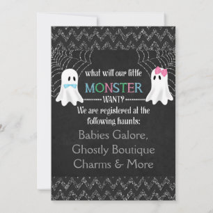 Invitación a revelar género Boo-y o Ghoul Hallowee