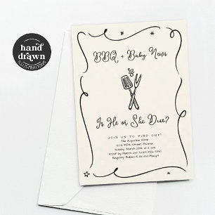 Invitación a revelar género de barbacoa