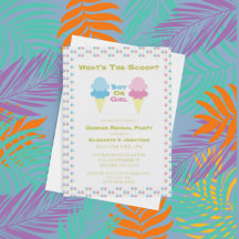 Invitación a revelar género de crema de hielo
