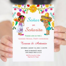 Invitación a revelar género de Fiesta Senor o Seno