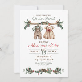 Invitación a revelar género de Navidades de vacaci