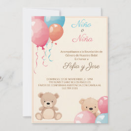 Invitación a revelar género de Nino o Nina Español