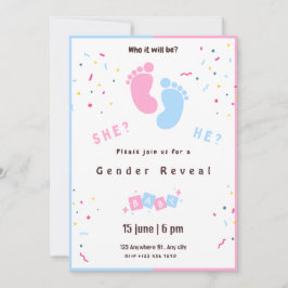 Invitación a revelar género de personalizable