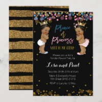 Invitación a revelar género de príncipe y princesa