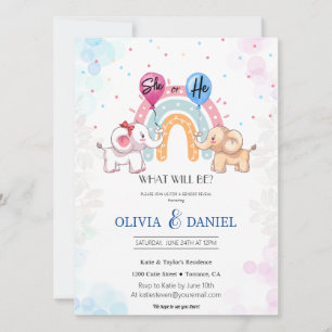 Invitación a revelar género elefante"