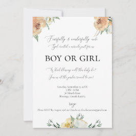 Invitación a revelar género hecha con miedo y mara