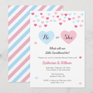 Invitación a revelar género, San Valentín
