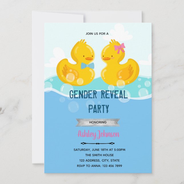 Invitación a revelar sexo (Anverso)