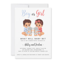 Invitación a revelar sexo de niño o Chica