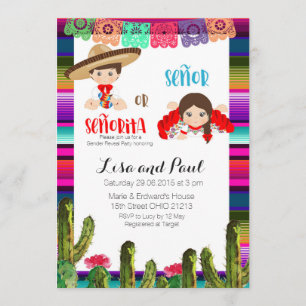 Invitación a revelar sexo del bebé con Charro