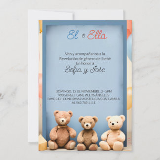 Invitación a revelar sobre el tema del oso de pelu