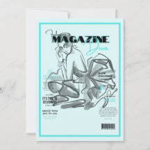 invitación a revista de moda de despedida de solte