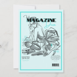 Invitación a revista de moda para despedida de sol