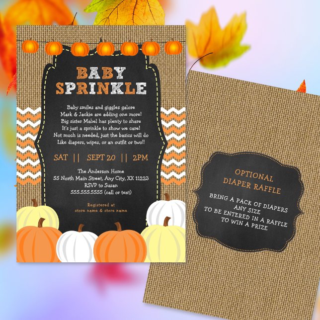 Invitación a rociar a bebé de calabaza neutra rusa (Subido por el creador)