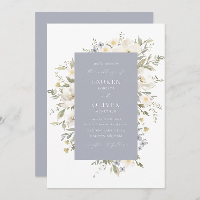 Invitación a Romance de Flor Silvestre (Anverso / Reverso)