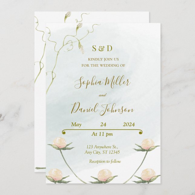 Invitación a Rosa de Rubor (Anverso / Reverso)