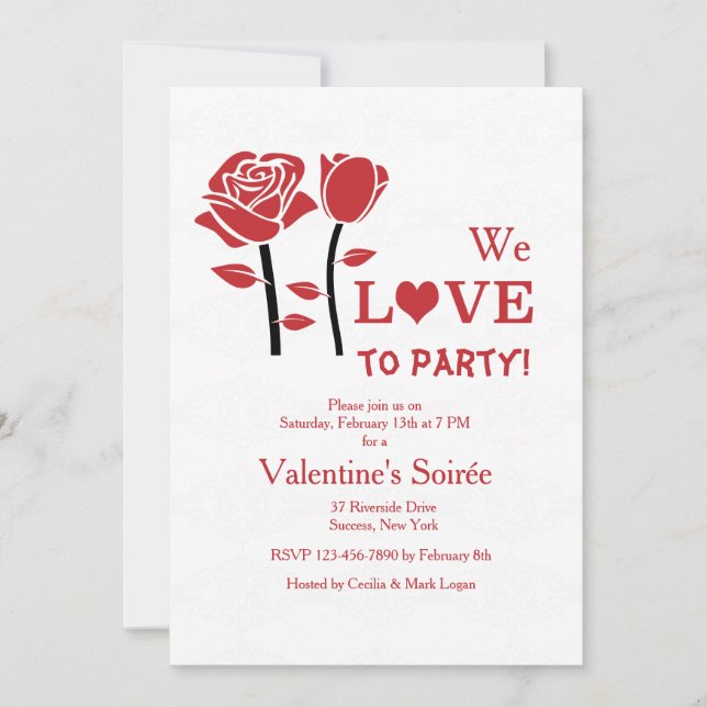 Invitación a Rosa de San Valentín (Anverso)