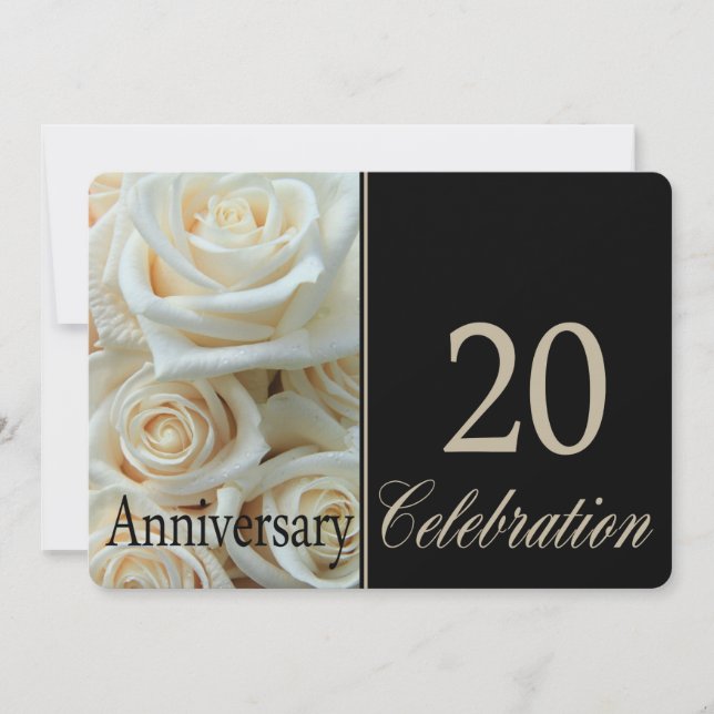 Invitación a rosa del 20° aniversario (Anverso)