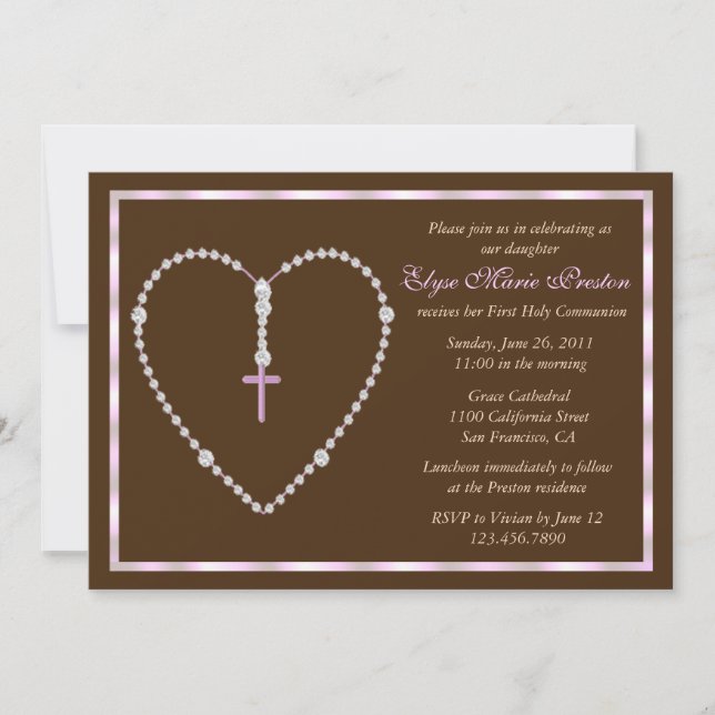 Invitación a Rosary Heart (Anverso)