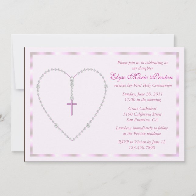 Invitación a Rosary Heart (Anverso)