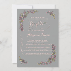 Invitación a Rosas bautismales