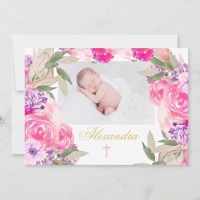 Invitación a Rosas florales de fotografía de bauti (Reverso)