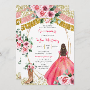 Invitación a rosas rosas rosas - Chica mexicano bl