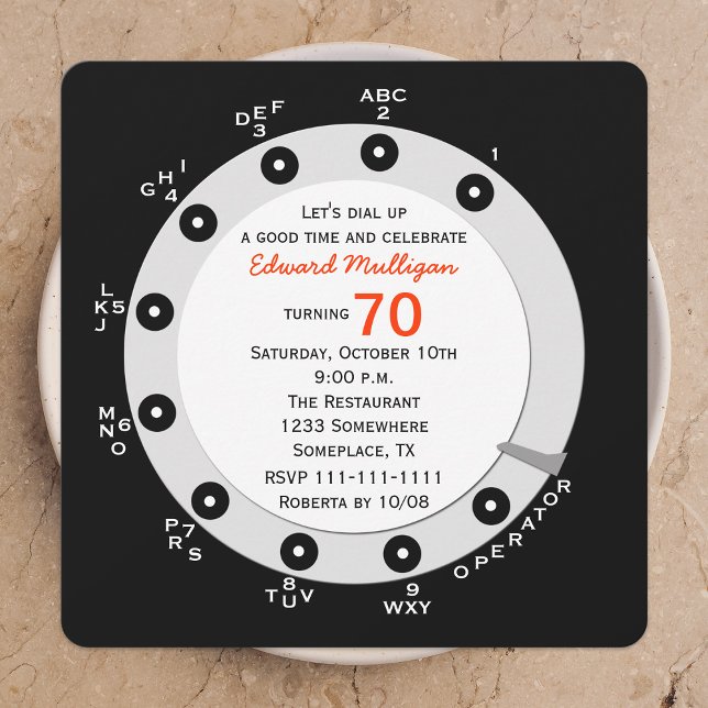 Invitación a Rotary para Fiesta de Cumpleaños Retr (Subido por el creador)