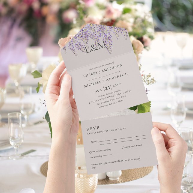 Invitación a RSVP a una boda floral de arena de hi (Subido por el creador)