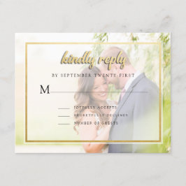 Invitación a RSVP de boda fotográfica