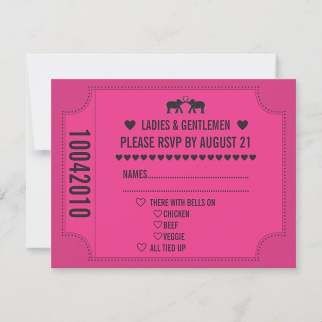Invitación a RSVP de entradas de carnaval (Anverso)