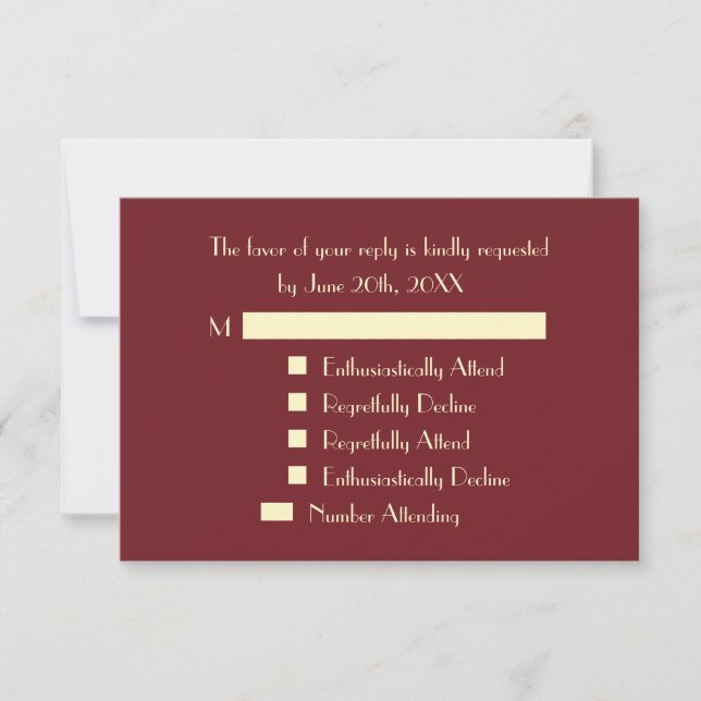 Invitación a RSVP de Fiesta personalizado moderno  (Anverso)