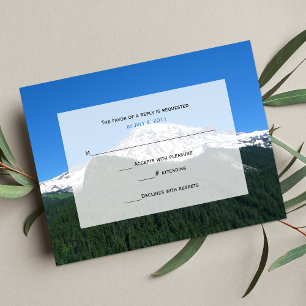 Invitación a RSVP de la boda de montaña