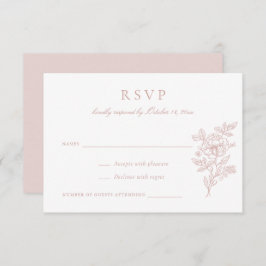 Invitación a RSVP de la boda floral elegante de Ru