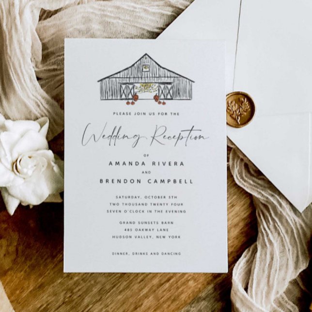 Invitación a RSVP de la recepción de la boda de la (Subido por el creador)