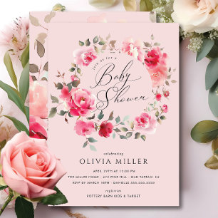 Invitación a Rubor Blossom Baby Shower