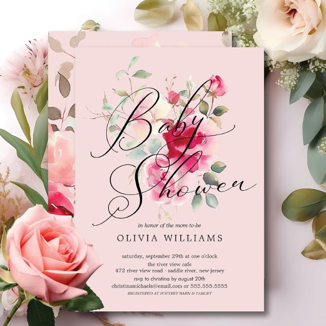 Invitación a Rubor Blossom Baby Shower (Subido por el creador)