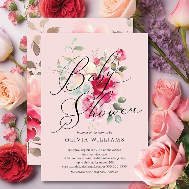 Invitación a Rubor Blossom Baby Shower (Subido por el creador)