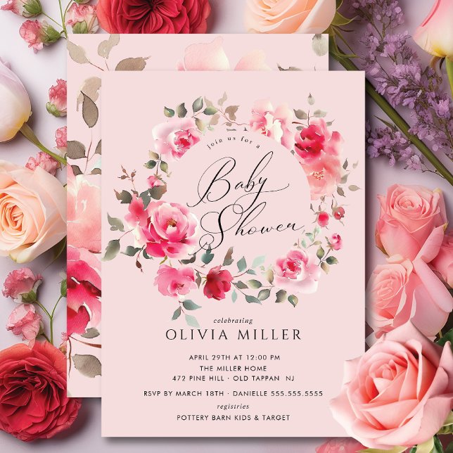 Invitación a Rubor Blossom Baby Shower (Subido por el creador)