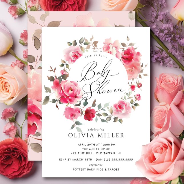 Invitación a Rubor Blossom Baby Shower (Subido por el creador)