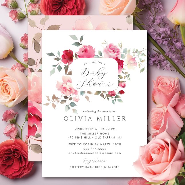 Invitación a Rubor Blossom Baby Shower (Subido por el creador)