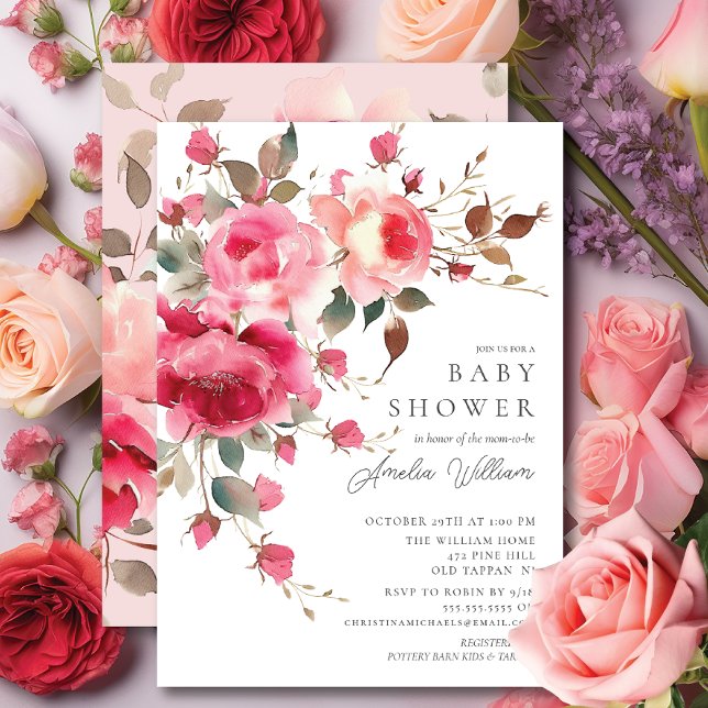 Invitación a Rubor Blossom Baby Shower (Subido por el creador)