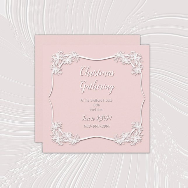 Invitación a Rubor de Sheer Poinsettia Lace (Subido por el creador)