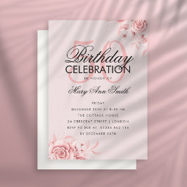 Invitación a Rubor para Rosa de oro con fecha de c