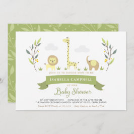 Invitación a Safari Baby Shower